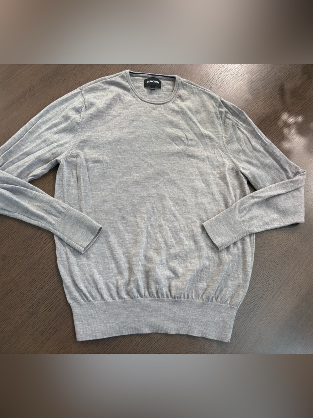 Bonobos Light Gray Crewneck Sweater